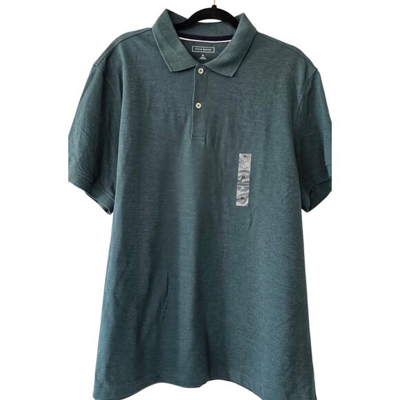 Club Room Pique Polo Stretch Green Cotton Blend New With Tags ($39.50) Men XL - Picture 1 of 2